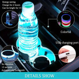 Car LED Lights Cup Holder, Luminous Ambient Lamp, LED Cup Holder, Personalized Gift