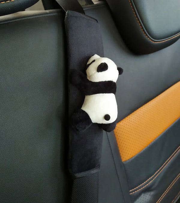 Cute Panda Car Gear Shift Cover, Soft Plush Auto Shifter, Car Interior Design